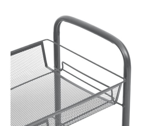 Carrito de cocina 5 niveles hierro gris 46x26x105 cm