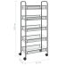 Carrito de cocina 5 niveles hierro gris 46x26x105 cm