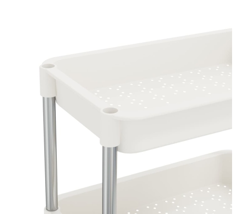 Carrito de cocina 5 niveles hierro y ABS blanco 42x29x128 cm