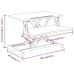 Escritorio ajustable 60x40x(13-41,5) cm acero y contrachapada