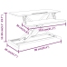 Escritorio ajustable 90x40x(13-50) cm acero y contrachapada