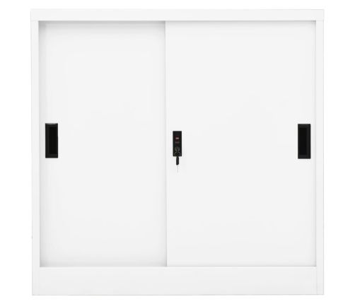 Armario de oficina con puerta corredera acero blanco 90x40x90cm