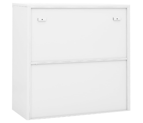 Armario de oficina con puerta corredera acero blanco 90x40x90cm