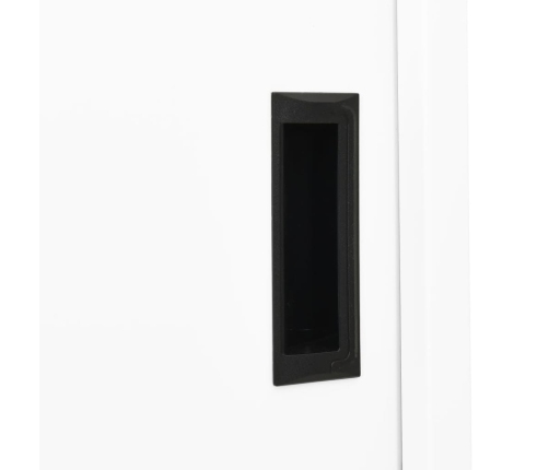 Armario de oficina puerta corredera acero blanco 90x40x180 cm