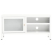 Mueble para el televisor acero y vidrio blanco 90x30x44 cm