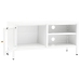 Mueble para el televisor acero y vidrio blanco 90x30x44 cm