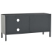 Mueble para TV acero y vidrio gris antracita 90x30x44 cm