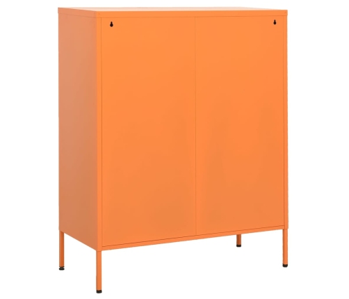 Armario de almacenamiento acero naranja 80x35x101,5 cm