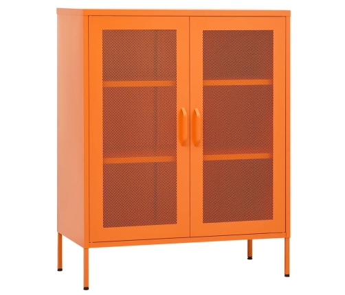 Armario de almacenamiento acero naranja 80x35x101,5 cm