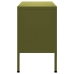 Mueble para TV de acero verde oliva 105x35x50 cm