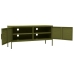 Mueble para TV de acero verde oliva 105x35x50 cm