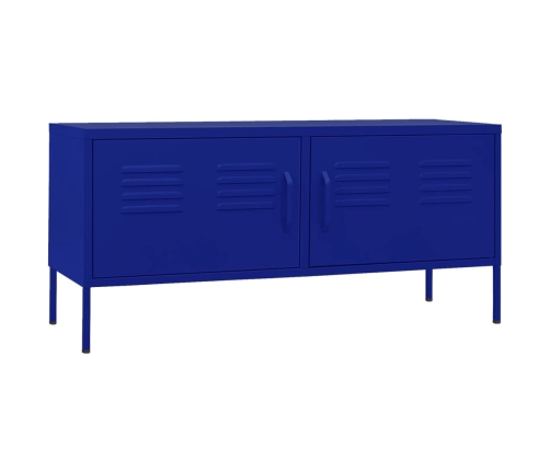 Mueble para TV de acero azul marino 105x35x50 cm