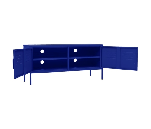 Mueble para TV de acero azul marino 105x35x50 cm