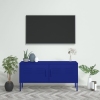 Mueble para TV de acero azul marino 105x35x50 cm