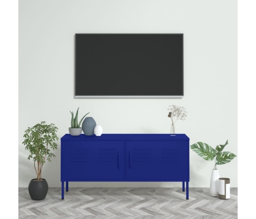 Mueble para TV de acero azul marino 105x35x50 cm