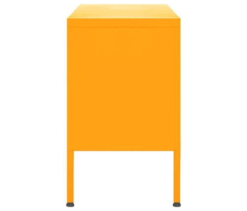 Mueble para TV de acero amarillo mostaza 105x35x50 cm