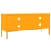 Mueble para TV de acero amarillo mostaza 105x35x50 cm