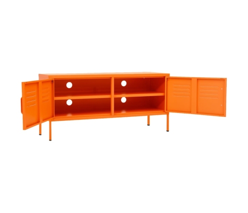 Mueble para TV de acero naranja 105x35x50 cm