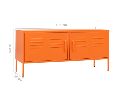 Mueble para TV de acero naranja 105x35x50 cm