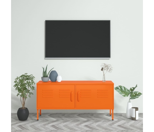 Mueble para TV de acero naranja 105x35x50 cm