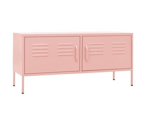 Mueble para TV de acero rosa 105x35x50 cm