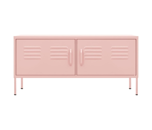 Mueble para TV de acero rosa 105x35x50 cm