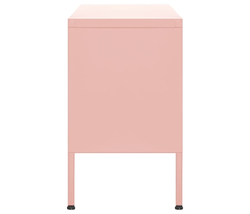 Mueble para TV de acero rosa 105x35x50 cm