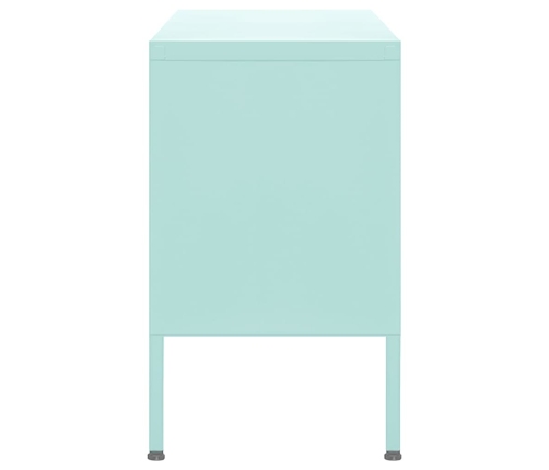 Mueble para TV de acero verde menta 105x35x50 cm