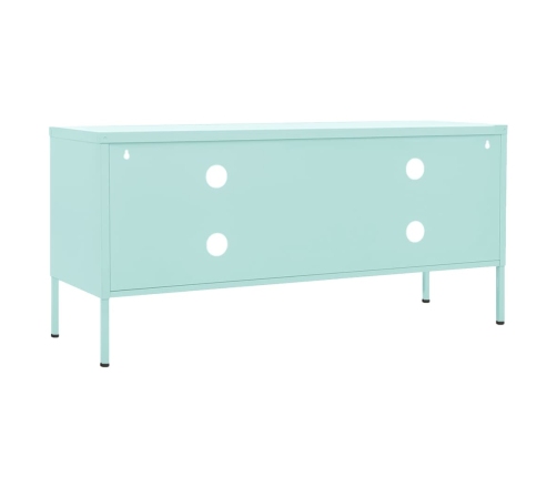 Mueble para TV de acero verde menta 105x35x50 cm