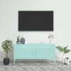 Mueble para TV de acero verde menta 105x35x50 cm