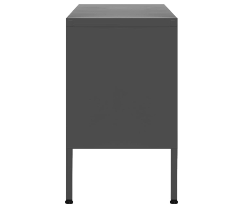 Mueble para TV de acero gris antracita 105x35x50 cm