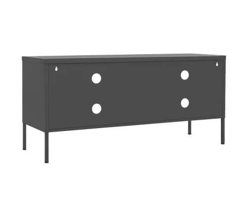 Mueble para TV de acero gris antracita 105x35x50 cm