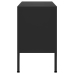 Mueble para TV de acero negro 105x35x50 cm