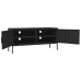 Mueble para TV de acero negro 105x35x50 cm