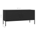 Mueble para TV de acero negro 105x35x50 cm