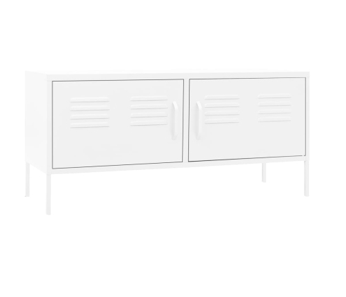 Mueble para TV de acero blanco 105x35x50 cm