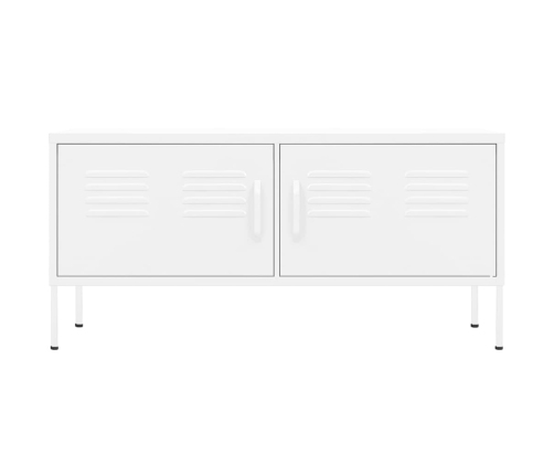 Mueble para TV de acero blanco 105x35x50 cm