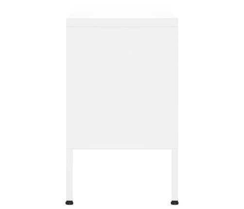 Mueble para TV de acero blanco 105x35x50 cm