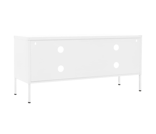 Mueble para TV de acero blanco 105x35x50 cm