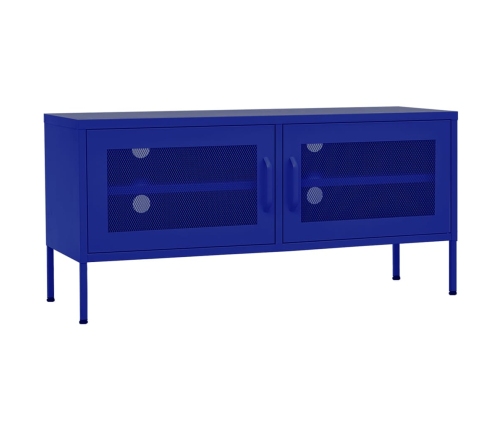 Mueble para TV de acero azul marino 105x35x50 cm