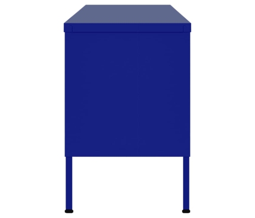 vidaXL Mueble para TV de acero azul marino 105x35x50 cm