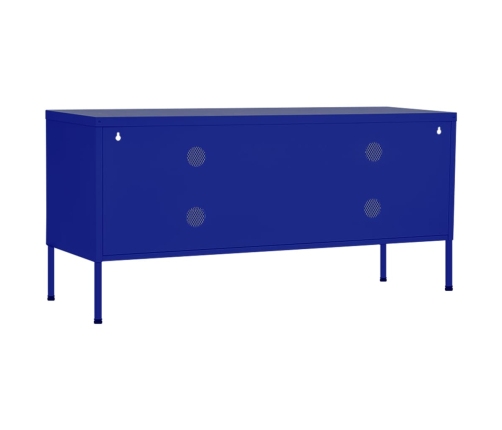 Mueble para TV de acero azul marino 105x35x50 cm