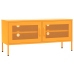 Mueble para TV de acero amarillo mostaza 105x35x50 cm