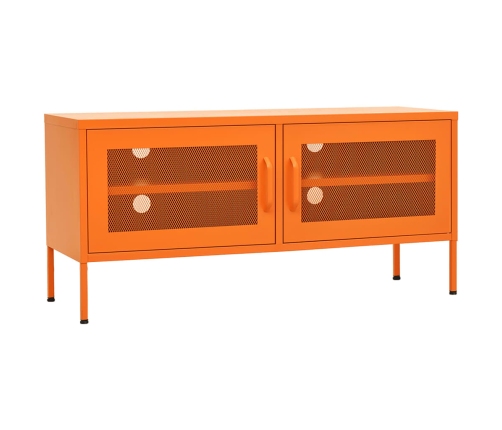 Mueble para TV de acero naranja 105x35x50 cm