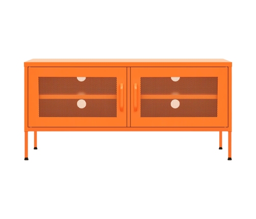 Mueble para TV de acero naranja 105x35x50 cm