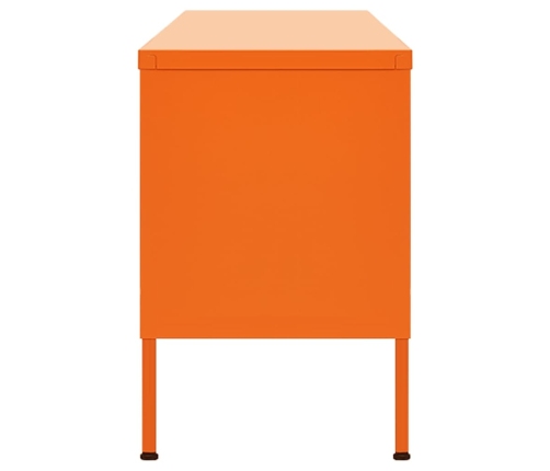 Mueble para TV de acero naranja 105x35x50 cm