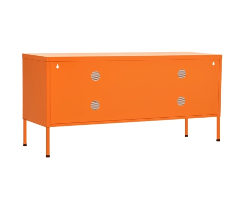 Mueble para TV de acero naranja 105x35x50 cm