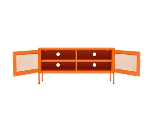 Mueble para TV de acero naranja 105x35x50 cm