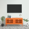 Mueble para TV de acero naranja 105x35x50 cm