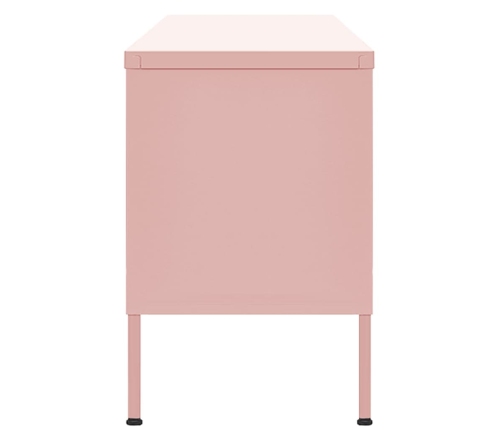 Mueble para TV de acero rosa 105x35x50 cm